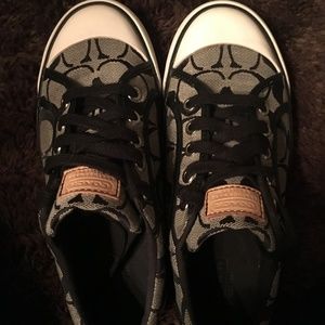 *Like New* Coach Barrett Blk/Gry Monogram Sneaker
